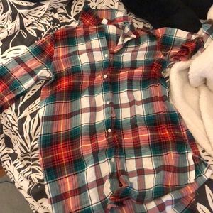 Long sleeve, button up dress nightshirt